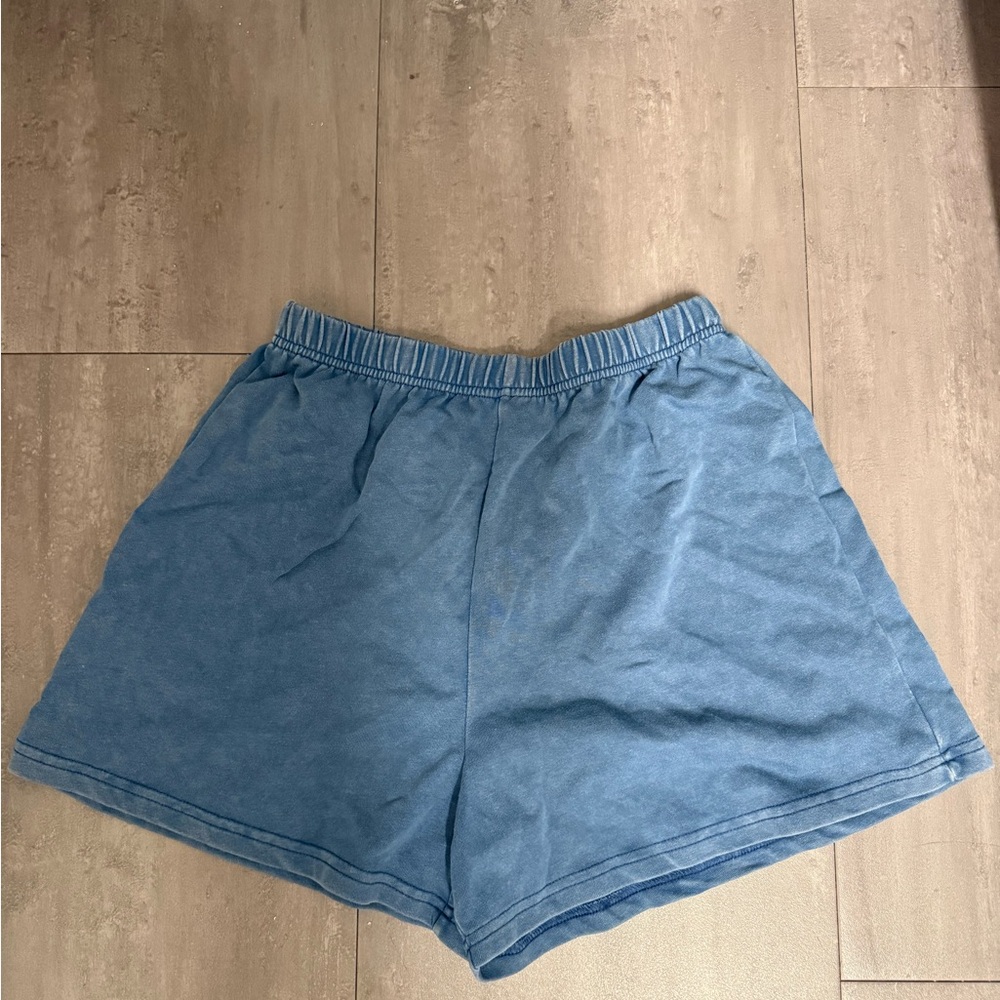 Women’s Matching Blue Set - Casual oversized shirt and Shorts